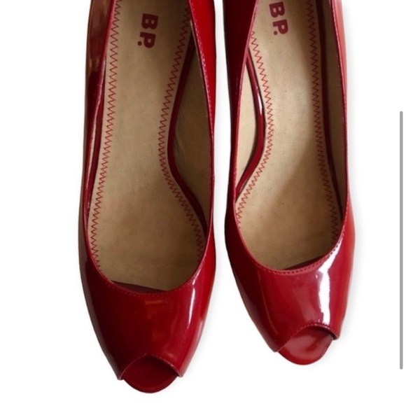 B.P Patent Leather Red Heels - Picture 3 of 3